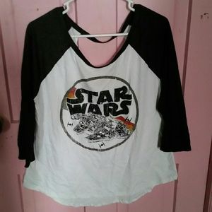 Star Wars open back baseball graphic tee